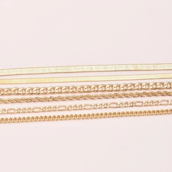 6pcs gold plated chain bracelets - Picture 2 of 5